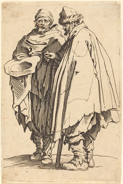 Ślepy żebrak i towarzysz autorstwa Jacques Callot