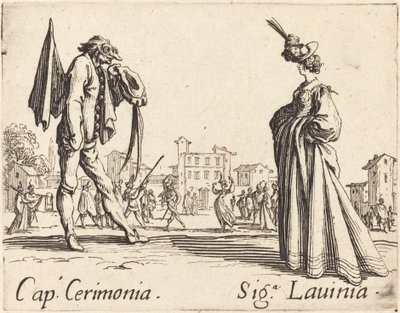 Kapitan Ceremonia i Siga. Lavinia autorstwa Jacques Callot
