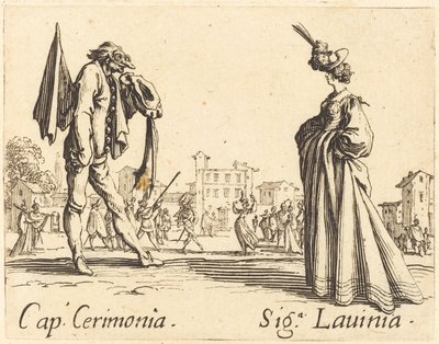 Czapka. Cerimonia i Siga. Lavinia, ok. 1622. autorstwa Jacques Callot