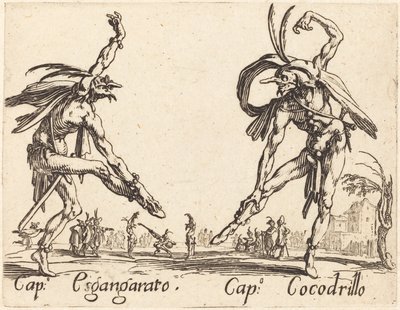 Facet. Esgangarato i Cap. Krokodyl, ok. 1622. autorstwa Jacques Callot