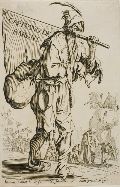 Kapitan baronów, frontyspis do The Beggars autorstwa Jacques Callot