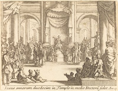 Chrystus spiera się z lekarzami autorstwa Jacques Callot