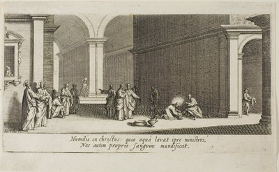 Chrystus umywający nogi apostołom, z Dużej Pasji autorstwa Jacques Callot