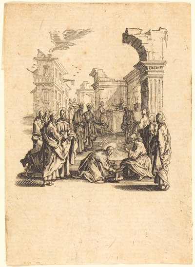 Chrystus obmywa stopy apostołom autorstwa Jacques Callot