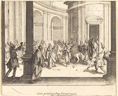 Chrystus i niewiasta przyłapana na cudzołóstwie autorstwa Jacques Callot