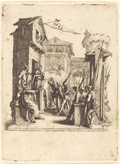 Chrystus przed Kajfaszem, c. 16241625. autorstwa Jacques Callot