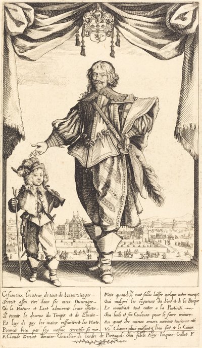 Claude Deruet i jego syn, Jean autorstwa Jacques Callot