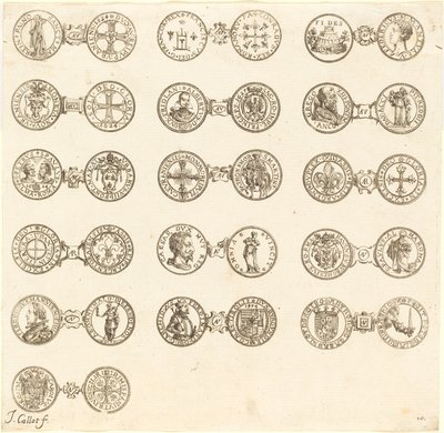 Monety [tablica 10] autorstwa Jacques Callot