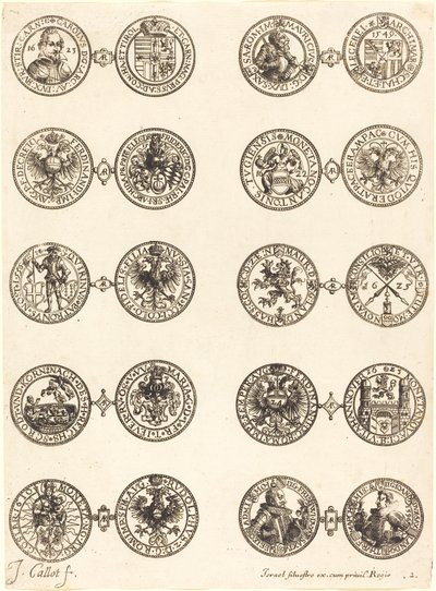 Monety [tablica 2] autorstwa Jacques Callot