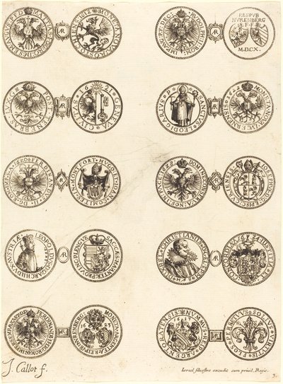 Monety [tablica 3] autorstwa Jacques Callot