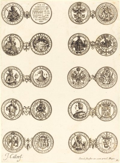 Monety [tablica 4] autorstwa Jacques Callot