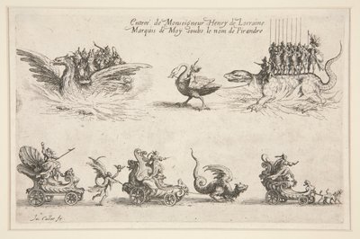 Walka przy Barrière, wejście prałata Henryka z Lotaryngii autorstwa Jacques Callot
