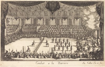 Walka na barierze, 1627. autorstwa Jacques Callot