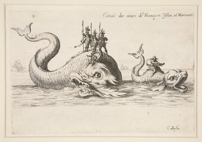 Walka? la Barrière, Wejście MM. z Varncourt, Tyllon i Marimont autorstwa Jacques Callot