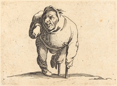 Kaleka z kulą i drewnianą nogą autorstwa Jacques Callot