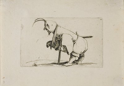 Kaleka z czapką, z Varie Figure Gobbi autorstwa Jacques Callot