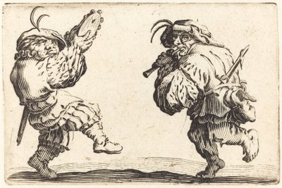 Tancerze z fletem i tamburynem, ok. 1930 r. 1622. autorstwa Jacques Callot