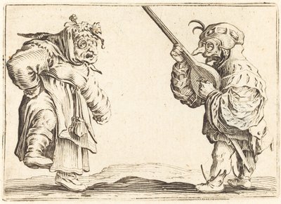 Tancerze z lutnią autorstwa Jacques Callot
