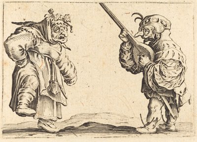 Tancerze z lutnią autorstwa Jacques Callot