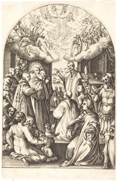 Śmierć św. Benedykta autorstwa Jacques Callot