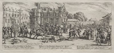 Dewastacja klasztoru. autorstwa Jacques Callot