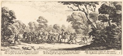 Odkrycie Żołnierzy Kryminalnych, ok. godz. 1633. autorstwa Jacques Callot