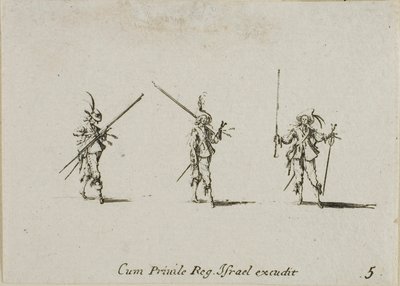 Drill with Tilted Pikes, płyta piąta z Ćwiczeń wojskowych autorstwa Jacques Callot