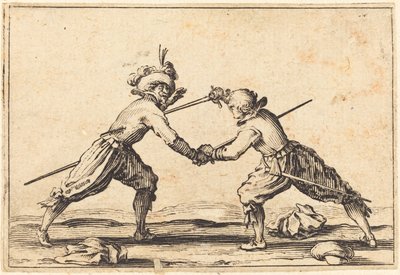 Pojedynek na miecze autorstwa Jacques Callot