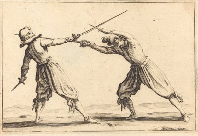 Pojedynek na miecze i sztylety autorstwa Jacques Callot