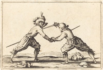 Pojedynek na miecze, ok. godz. 1622. autorstwa Jacques Callot