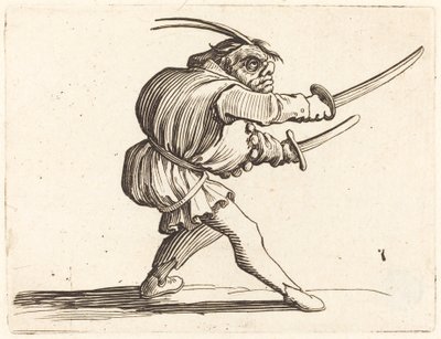 Pojedynek z dwiema szablami autorstwa Jacques Callot