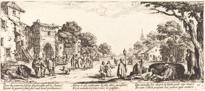 Umierający żołnierze przy drodze autorstwa Jacques Callot