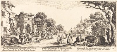 Umierający żołnierze przy drodze autorstwa Jacques Callot