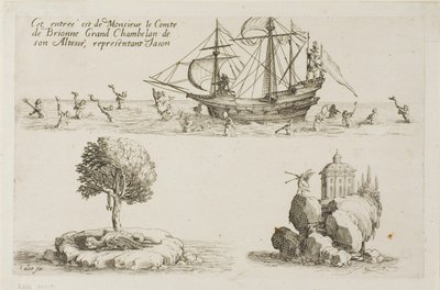 Wpis pana le Comte de Brionne, Wielkiego Szambelana Jego Wysokości, reprezentującego Jasona, z „Walki pod barierą” autorstwa Jacques Callot