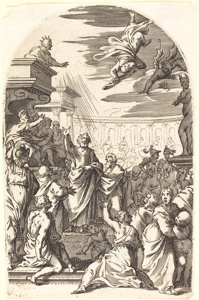 Upadek Szymona Maga autorstwa Jacques Callot