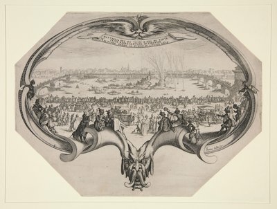 Święto farbiarzy i tkaczy Florencji, 25 lipca 1619 na Arno. autorstwa Jacques Callot