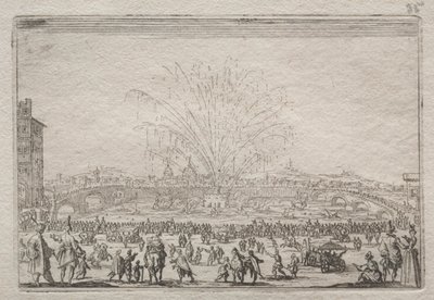 Fajerwerki na Arno autorstwa Jacques Callot