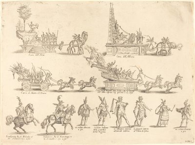 Pływaki i uczestnicy autorstwa Jacques Callot