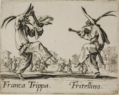 Franca Trippa - Fritellino, płyta 23 z Balli di Sfessania autorstwa Jacques Callot