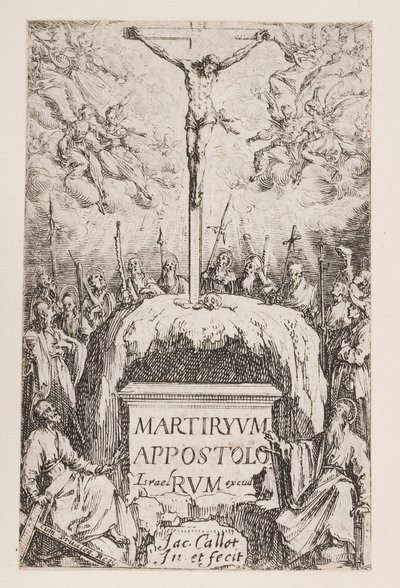 Fronton; nr 1 z Męczeństwa Apostołów autorstwa Jacques Callot