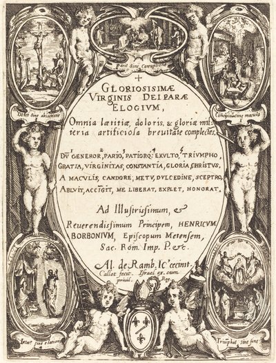 Frontyspis do „Gloriosissimae” autorstwa Jacques Callot