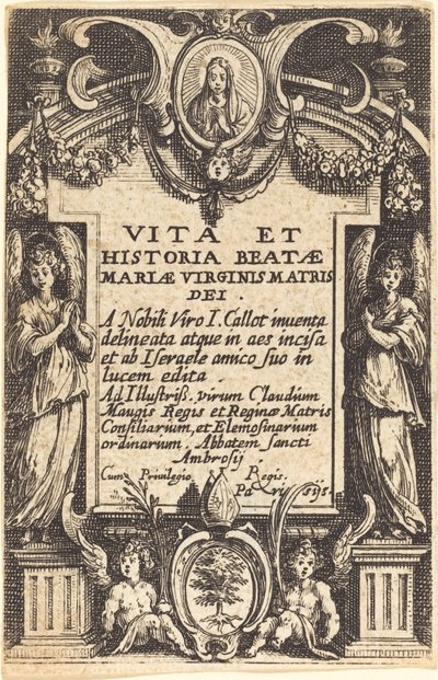 Frontyspis do „Życia Dziewicy” autorstwa Jacques Callot