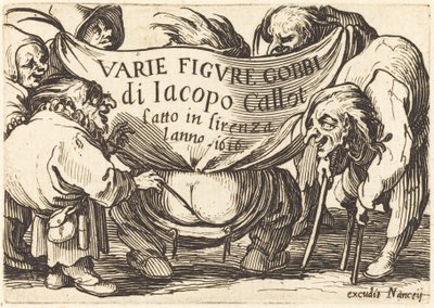 Frontyspis do „Varie Figure Gobbi” (różne figurki garbusa) autorstwa Jacques Callot