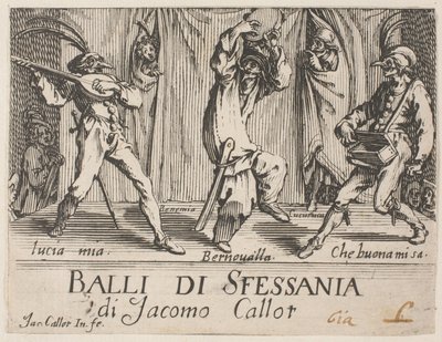 Frontyspis z Balli di Sfessania autorstwa Jacques Callot