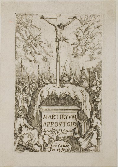 Frontispis z książki Męczeństwa apostołów autorstwa Jacques Callot