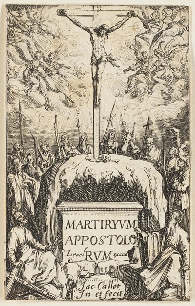 Frontispis z książki Męczeństwa apostołów autorstwa Jacques Callot
