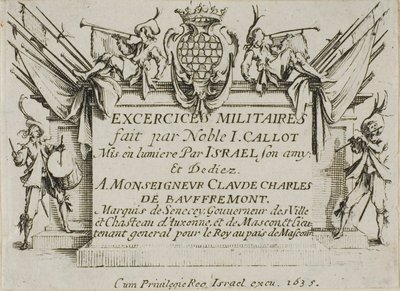 Frontyspis, z Ćwiczeń wojskowych autorstwa Jacques Callot