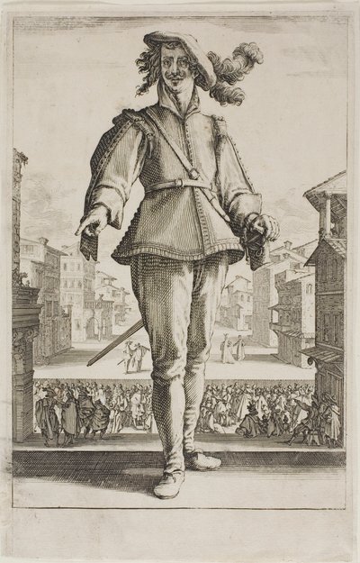 Polowanie na ptaki, z różnych scen zaprojektowanych we Florencji autorstwa Jacques Callot