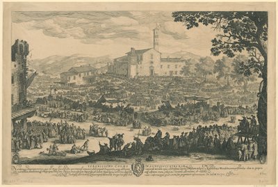 Jarmark w Imprunecie [wersja florencka] autorstwa Jacques Callot