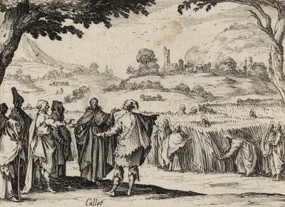 Jezus i faryzeusze, 1635 autorstwa Jacques Callot